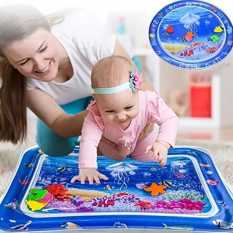 Almofada de água para bebê, tapete Inflável e resfriável infantil - Tummy Time